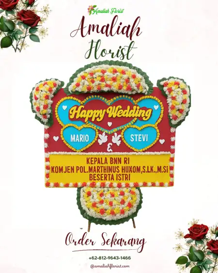 Papan Bunga Pernikahan Telgawah
